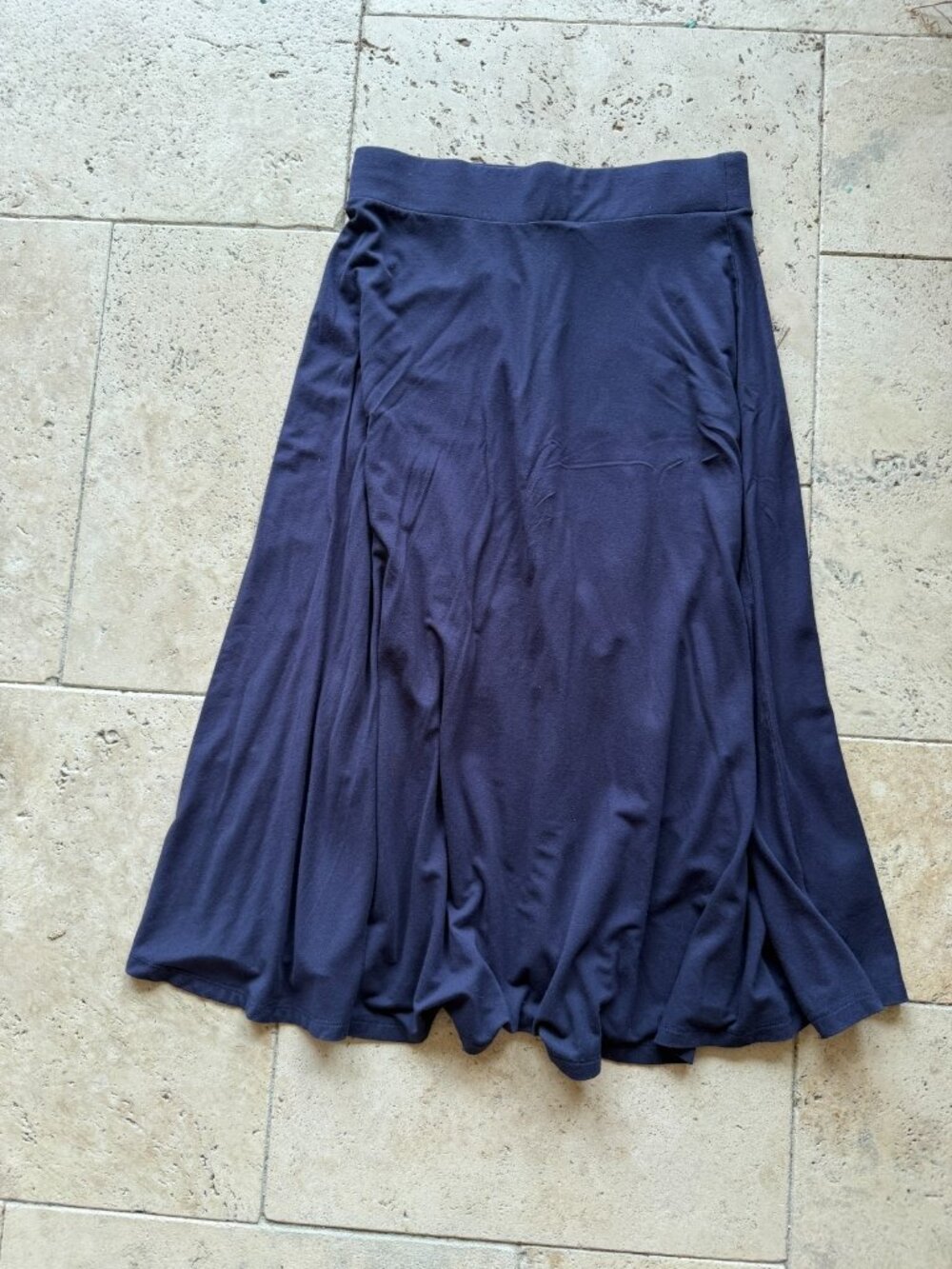 Boden women's stretch maxi skirt knee length dark blue color size US 6 UK10